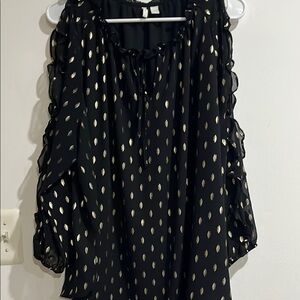 Black and Gold Women's Top
